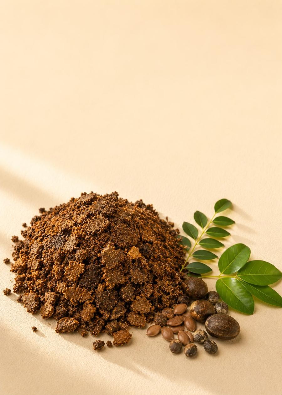 A blend of oil-seed cakes